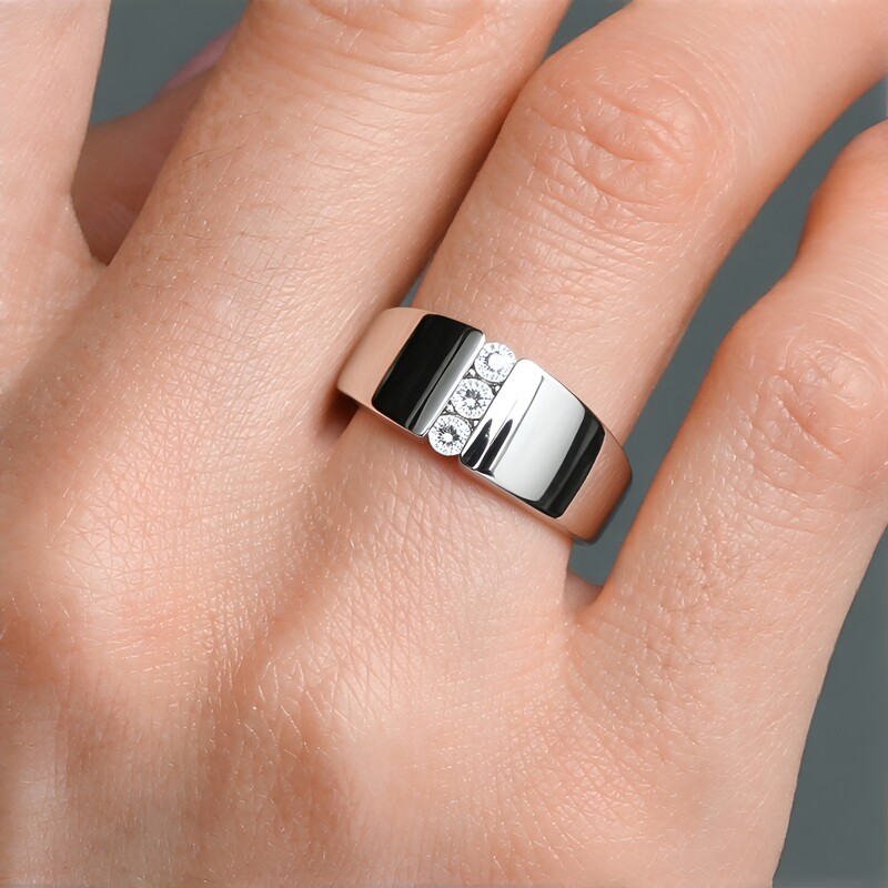 Bague en argent et Zircon