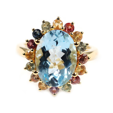 Anello in argento con Topazio Blu Cielo