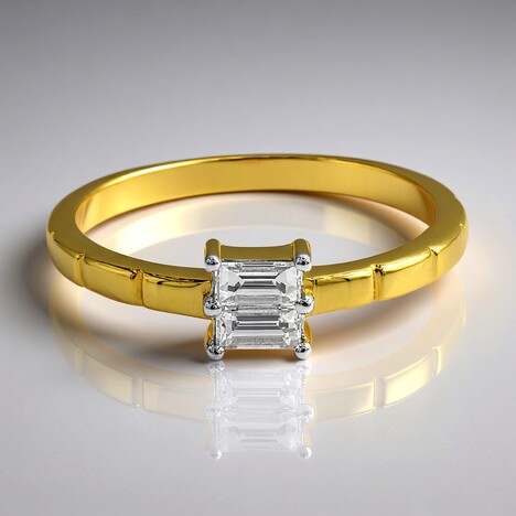 Anello in oro con Diamante SI1 (G) (Annette)