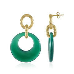 Orecchini in argento con Onice Verde