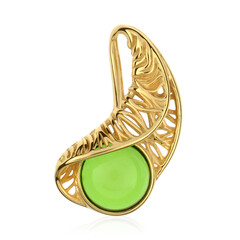 Zilveren hanger met een Groene Colombiaanse Barnsteen