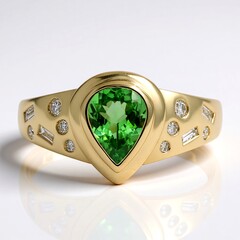 Anello in oro con Tsavorite AAA del Kenia (CIRARI)