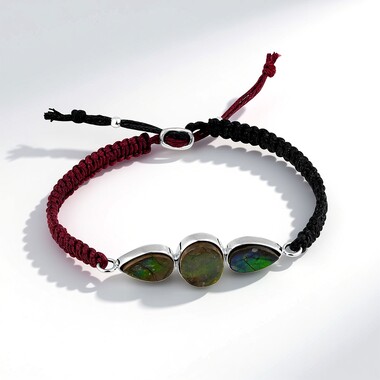 Brazalete en plata con Ammolita