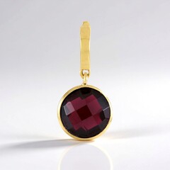 Ciondolo in argento con Rodolite Lampone