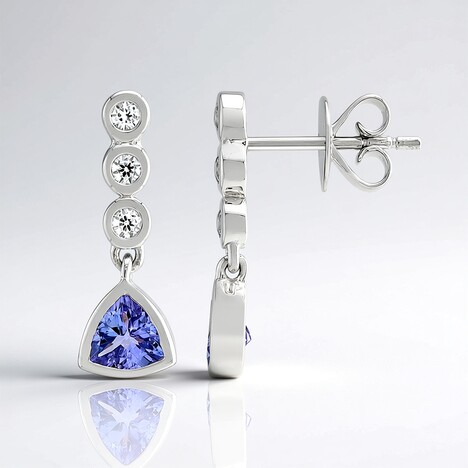 Orecchini in argento con Tanzanite (Pallanova)