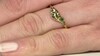 Zilveren ring met een I2 Groene Diamant