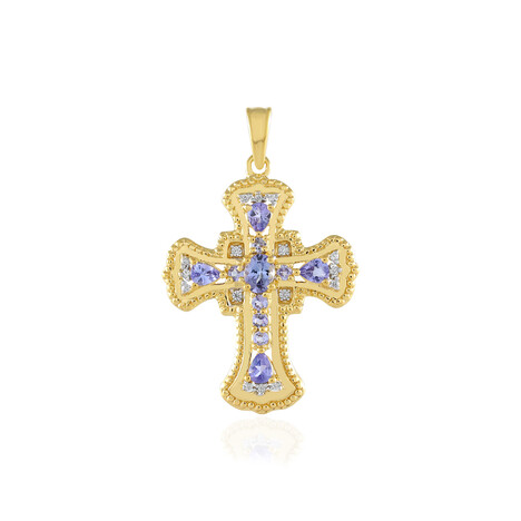 Tansanit-Silberanhänger