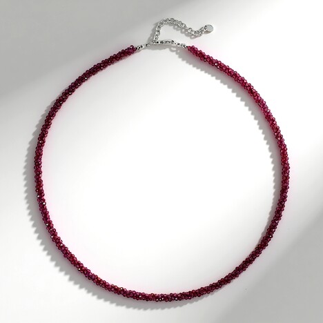 Collana in argento con Granato Magenta