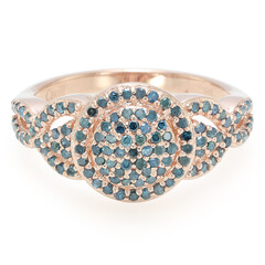 Fancy Diamond Silver Ring