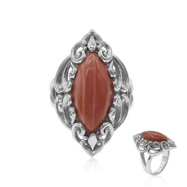 Australischer Pinkfarbener Opal-Silberring (Art of Nature)