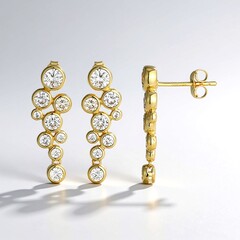 Orecchini in argento con Zircone (Adela Silber)