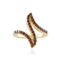Bague en argent et Zircon champagne