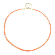 Äthiopischer Oranger Opal-Silberhalskette