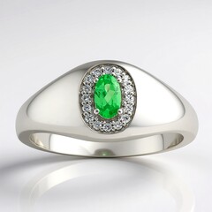Anello in argento con Tsavorite AAA del Kenia