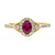 Anello in oro con Rubino Mozambico AAA (CIRARI)