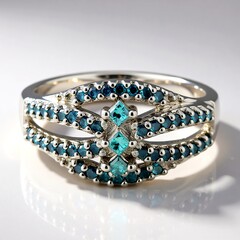 Anello in argento con Diamante Fancy