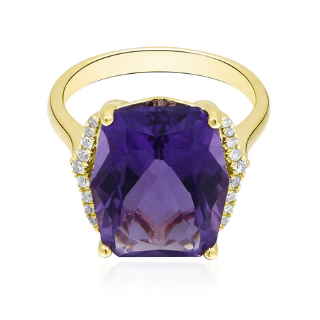 Gouden ring met een amethist