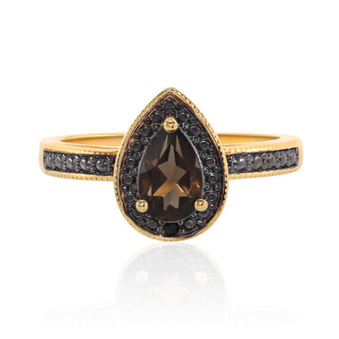 Anillo en plata con Cuarzo ahumado
