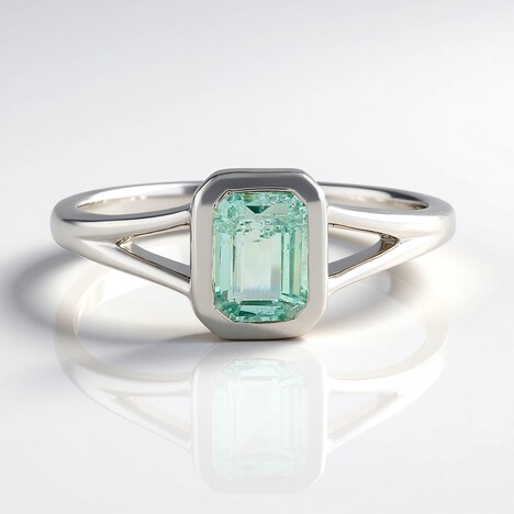 Anello in argento con Smeraldo Color Paraiba