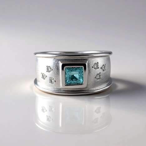 Anello in argento con Zircone Ratanakiri
