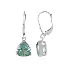Zilveren oorbellen met Groene Fluorieten