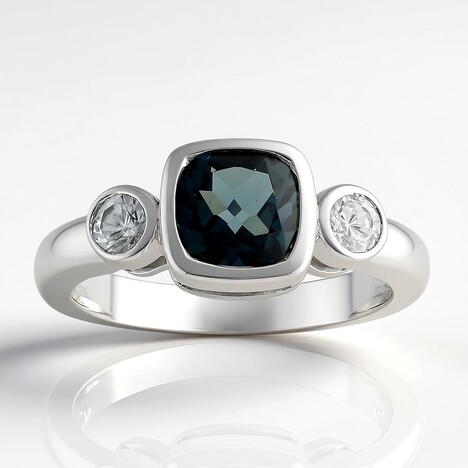 Anello in argento con Topazio Blu Londra (Pallanova)