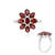 Bague en argent et Grenat du Mozambique
