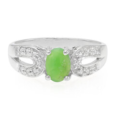 Anello in argento con Crisoprasio Imperiale