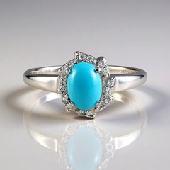 Anello in argento con Turchese Sleeping Beauty