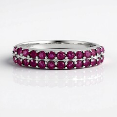 Anello in argento con Rubino del Madagascar
