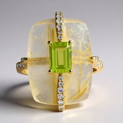 Anello in oro con Quarzo Rutilato