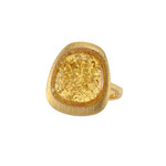 Bague en argent et Ambre baltique couleur cognac (dagen)