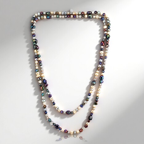 Collana in argento con Perla d'Acqua Dolce Bianca (TPC)