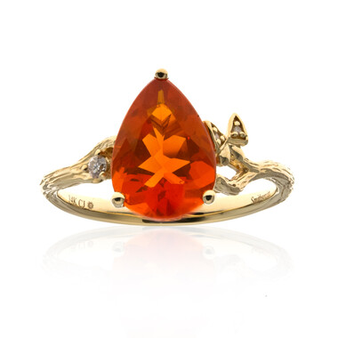 Mexikanischer Feueropal-Goldring (Smithsonian)