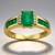 Bague en or et Emeraude de Zambie AAA