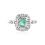 Russischer Smaragd-Silberring