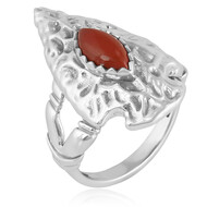 Roter Jaspis-Silberring (Desert Chic)