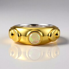 Anello in argento con Opale di Welo (SAELOCANA)
