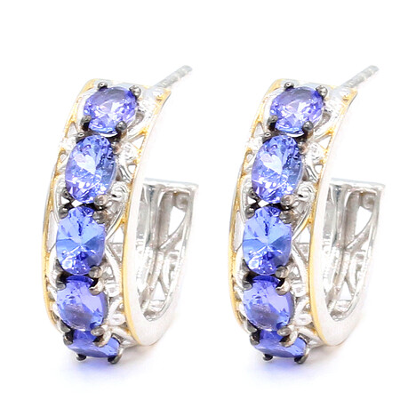 Tanzanite Silver Earrings (Gems en Vogue)