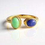 Bague en argent et Chrysoprase (KM by Juwelo)