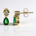 Orecchini in oro con Smeraldo Zambia AAA