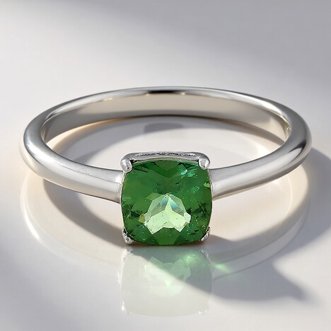 Anello in argento con Apatite Cromo