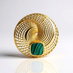 Ciondolo in argento con Malachite