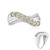 I2 Champagner-Brillant-Silberring (de Melo)