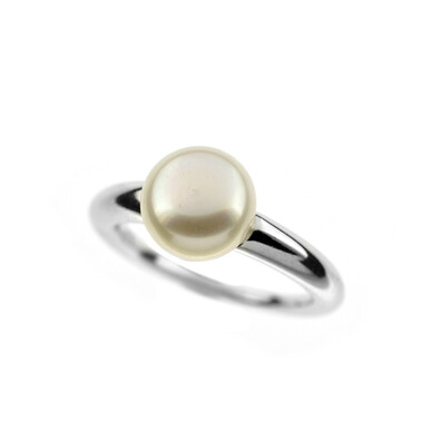 Anello in argento con Perla (dagen)