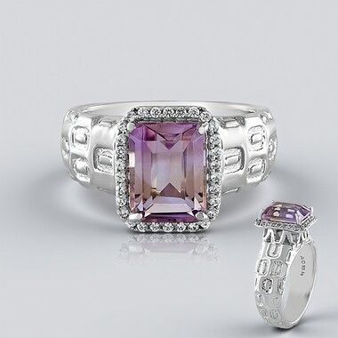 Anello in argento con Ametrina