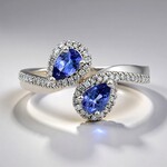 Anello in oro con Tanzanite AAA