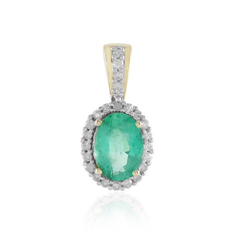 9K Colombian Emerald Gold Pendant