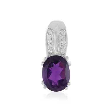 Sambia-Amethyst-Silberanhänger