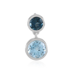 Colgante en plata con Topacio azul cielo